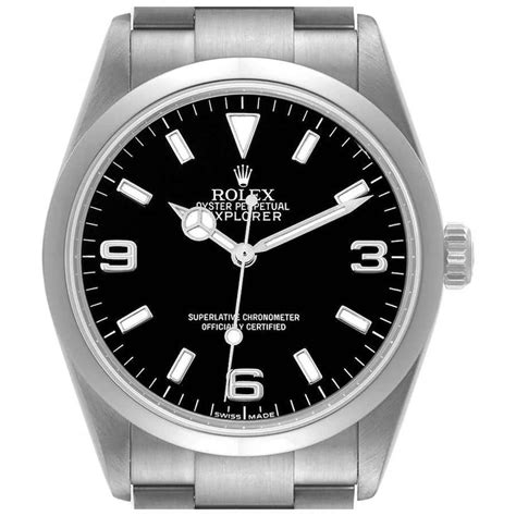 rolex explorer 114270 stainless steel black dial automatic 34mm men's|rolex 114270 vs 124270.